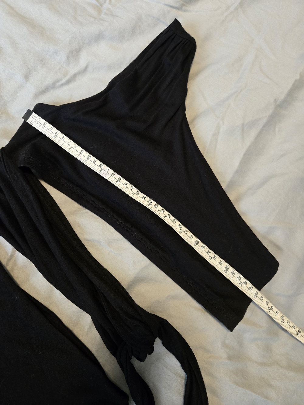 Fashion Nova One-Shoulder Black Cutout Side Tie Dress S - Picture 12 of 16